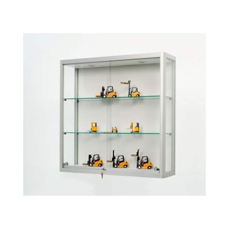 Schrankvitrine für Wandmontage, HxBxT: 1000 x 1000 x 300 mm - WSM - Walter Solbach Metallbau GmbH