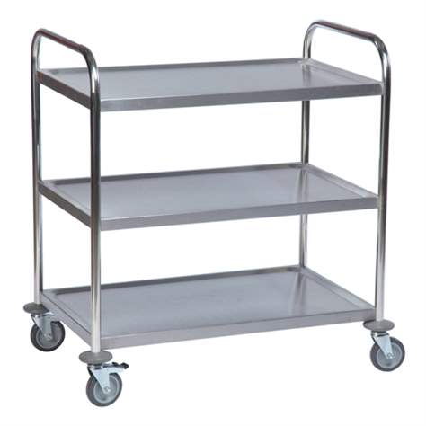 Edelstahl Servierwagen 3 Etagen , HxBxL: 940x590x910 mm