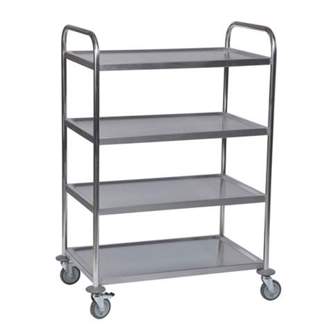 Edelstahl Servierwagen 4 Etagen , HxBxL: 1260x590x910 mm