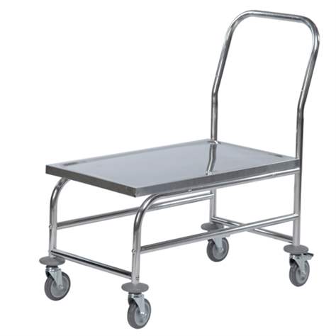 Edelstahl-Plattformwagen mit erhöhter Ladefläche, LxB: 760 x 440 mm - Konga Mekaniska Verkstad AB