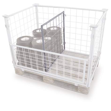 Panou grilaj separator de modulare compartimentare tip plasă sârma, zincat, L x H: 750 x 1000 mm - Cordes