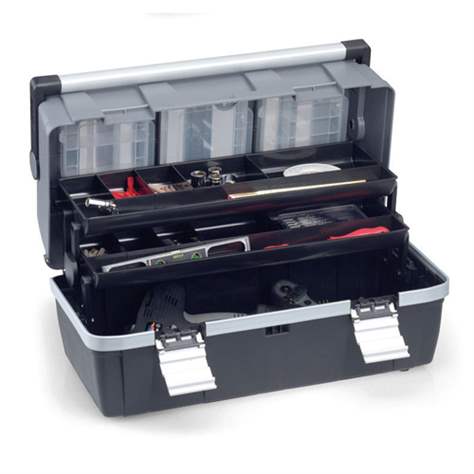 Kufor na náradie s 2 výsuvnými policami, 560 x 280 x 278 mm, bal. 2 ks