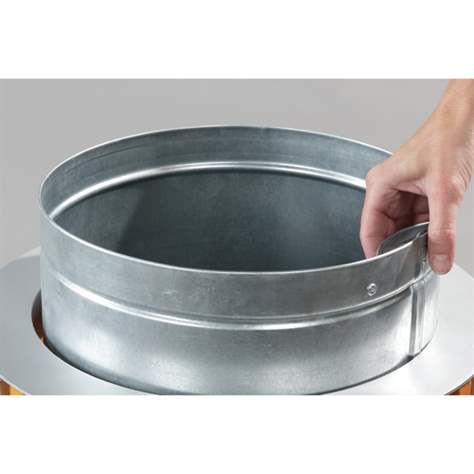 Coș colector selectiv de deșeuri cu șipci de lemn în nuanță aurie de mahon, volum 3 x 50 l, înălțime 800 mm - imagine3