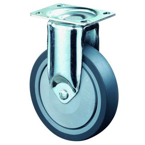 Apparate-Bockrolle, Durchm. 100 mm, mit Platte, Traglast 80 kg