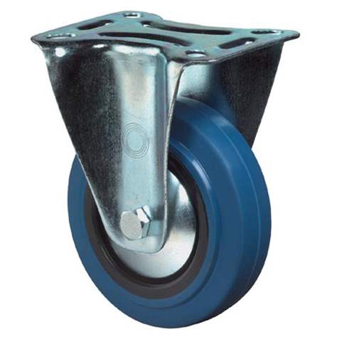 Transport-Bockrolle, Elastik blau, Durchm. 100 mm, Traglast 200 kg