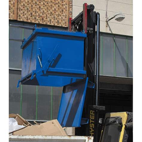 Přepravník s výklopným dnem, objem 1000 l, nosnost 1250 kg, d x š x v: 1200 x 1000 x 1160 mm, barva modrá RAL5010 - obrázek5