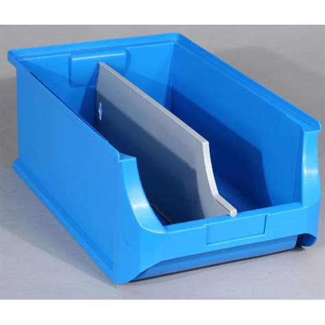 Längs-Trennstege aus Polypropylen, 390 mm, Farbe grau, VE 6 Stk.