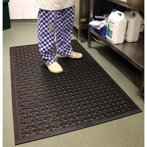 Covor tehnic igenic - preș bucătărie K-Mat 1,4 x 0,85 m, negru - COBA Europe GmbH