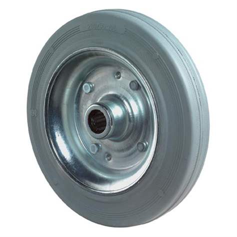 Transportrad, Gummi Grau, Durchm. 80 mm, Traglast 50 kg
