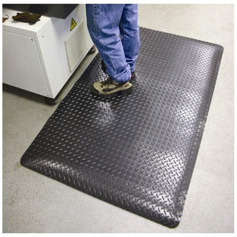 Arbeitsplatzmatte Deckplate 1,5 x 0,9 m, Schwarz - COBA Europe GmbH