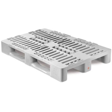 Kunststoff-Palette H1, LxBxH: 1200 x 800 x 160 mm, Farbe Grau