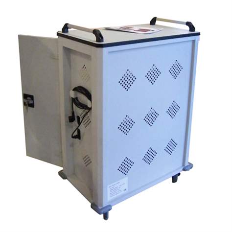 Tablet-Ladewagen, 32 Fächer, BxTxH: 730x440x1050 mm, Türfarbe Rot RAL3020 - Malow - Bild2