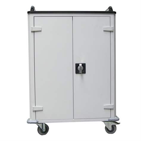 Tablet-Ladewagen, 32 Fächer, BxTxH: 730x440x1050 mm, Türfarbe Rot RAL3020 - Malow - Bild3