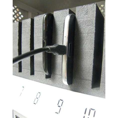 Tablet-Ladewagen, 32 Fächer, BxTxH: 730x440x1050 mm, Türfarbe Rot RAL3020 - Malow - Bild6