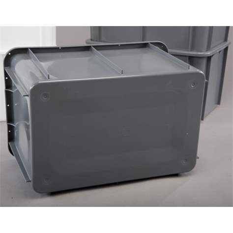 Stapelbehälter U-Rand, 80 l, LxBxH: 800 x 600 x 220 mm, Mattweiß - Bild3