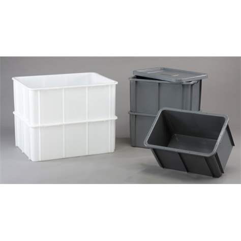 Stapelbehälter U-Rand, 80 l, LxBxH: 800 x 600 x 220 mm, Mattweiß - Bild4