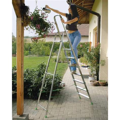 Alu-Stehleiter EUROSTYL, einseitig, Standardasuführung, 7 Stufen - Alve - Bild5