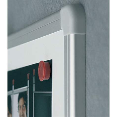 Präsentationstafel, beidseitig - magnetische weiße Oberfläche, H x B 300 x 1200, incl. Halterung