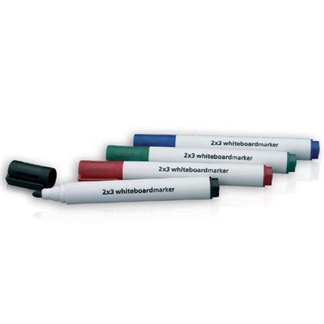 Filzstifte, trocken abwischbar, im Set 4 Stück (Blau, Grün, Rot und Schwarz). VE 5 Sets.