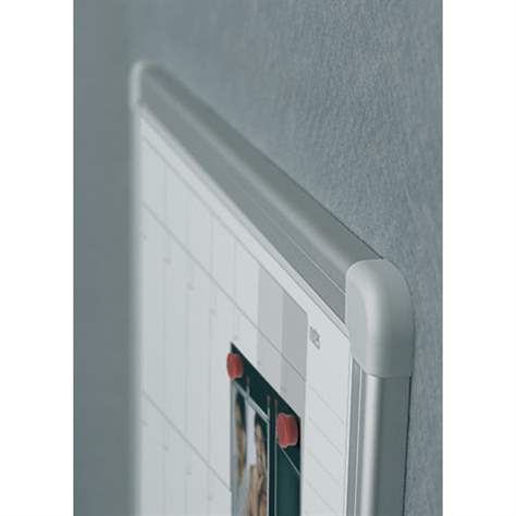 Weißwandtafel mit Monatplanung-Druckraster, magnetisch, 1200 x 900 mm - Bild2