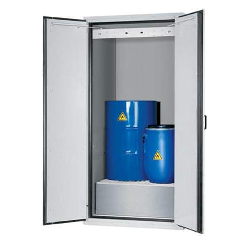 Fass-Sicherheitschrank, B xTx H mm 1070 x 1000 x 2230 mm, Farbe grau - asecos GmbH