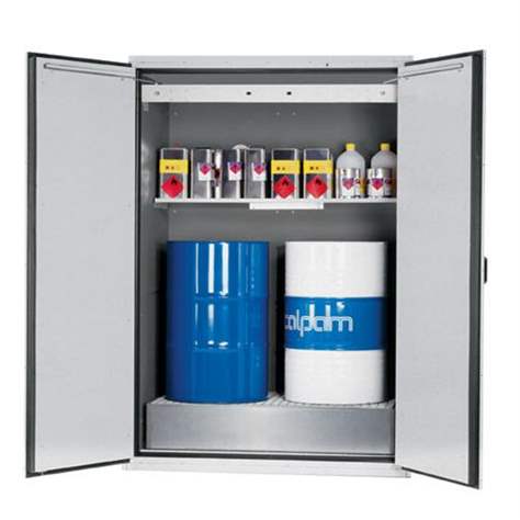 Fass-Sicherheitschrank, B xTx H mm 1520 x 1000 x 2230 mm, Farbe grau - asecos GmbH