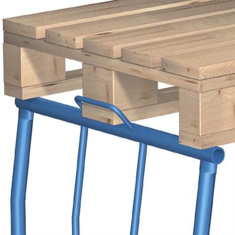 Suprastructură paleți, stivuibilă, H: 1000 mm, palet 1200x800 mm, albastru - Cordes - imagine3