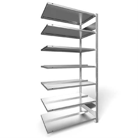 Akten-Steckregal COMPACT, doppelseitig, 7 Fachböden, HxB: 2200 x 1000 mm, verzinkt, Anbauregal - META Skladovací technika