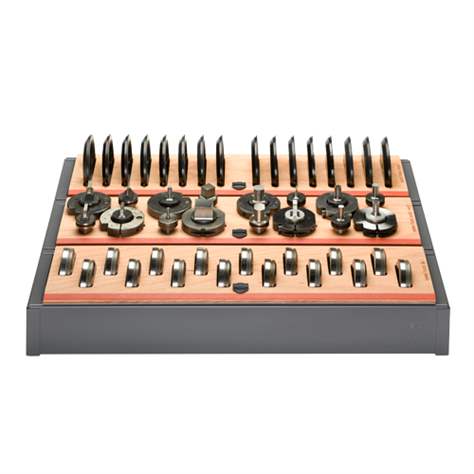 TRUMPF Abstreifer - CNC-Werkzeughalter aus Holz mit Auffangwanne, L x B: 550x142 mm, 16 Positionen - Polak CZ, s.r.o. - Bild2