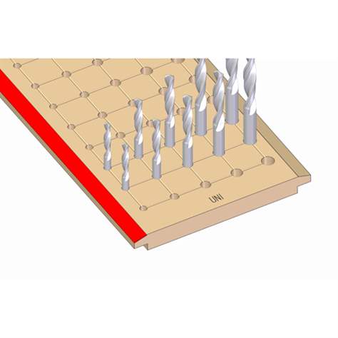 Universal-CNC-Werkzeughalter aus Holz mit Auffangwanne, L x B: 855x142 mm - Polak CZ, s.r.o. - Bild4