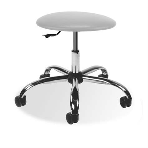 Labor-Arbeitshocker GOLIAT mit Rollen, Stoffbezug hellgrau. - Nowy Styl Group