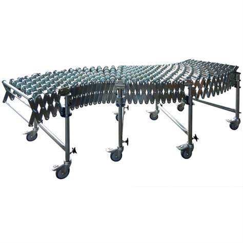 Gravitační dopravník s ocelovými kladičkami, roztažitelný, šířka 500 mm, délka 1160-4240 mm - obrázek3