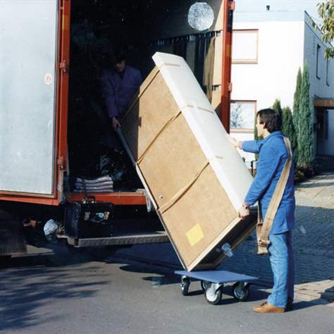 Möbelroller 600x350 mm, Tragfähigkeit 500 kg, Tragplatte mit Riefengummi, Polyamid-Räder 100 mm - Cordes - Bild2