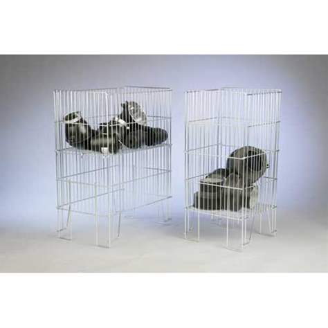 Drahtkorb, klappbar, H x B x T: 780 x 360 x 360 mm, chromatiert verzinkt