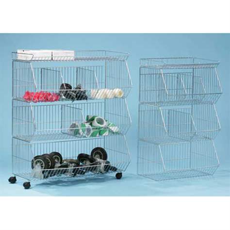 Stapel-Mittelkorb, Breite 900 mm, verzinkt-chromatiert - Bild3