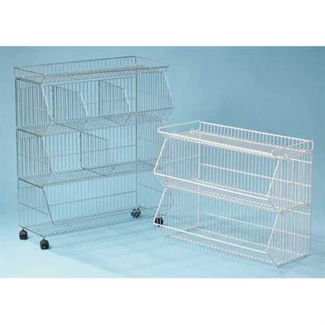 Stapelkorb mit Rollen, Breite 450 mm, verzinkt-chromatiert - Bild2