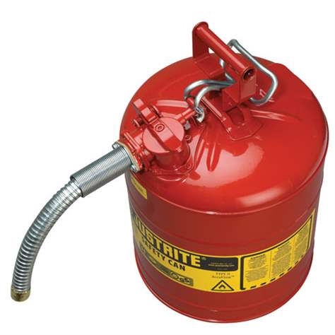 Bezpečnostní sběrná nádoba Profi-Plus z ocelového plechu s hadicí, objem 4 l, červený nátěr - Justrite Manufacturing Company, L.L.C. - obrázek8