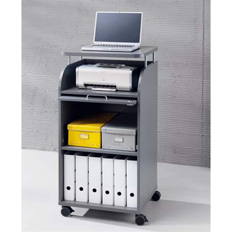 Caddy-Schrank fahrbar mit Arbeitsplatte 560 x 470 mm, Farbe Dunkelgrau, H: 1135 mm - Nowy Styl Group - Bild4