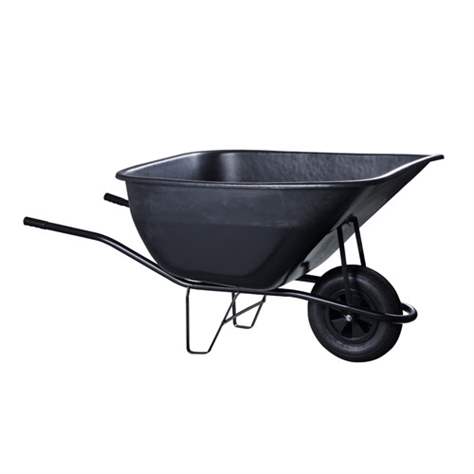 Kolečko stavební, černá plastová nádoba, objem 180 l