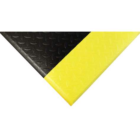 Arbeitsplatzmatte Orthomat 1,5x0,9 m, Schwarz mit gelbem Rand, Tränenblechoptik - COBA Europe GmbH - Bild4