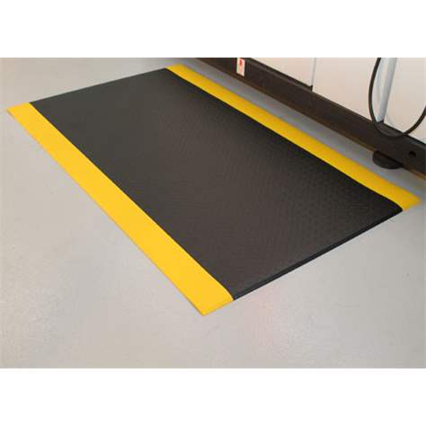 Arbeitsplatzmatte Orthomat 1,5x0,9 m, Schwarz mit gelbem Rand, Tränenblechoptik - COBA Europe GmbH - Bild5