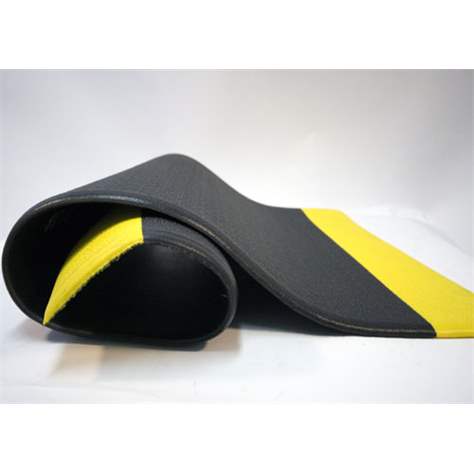 Arbeitsplatzmatte Orthomat 1,5x0,9 m, Schwarz mit gelbem Rand, Kieselstein-Optik - COBA Europe GmbH - Bild6