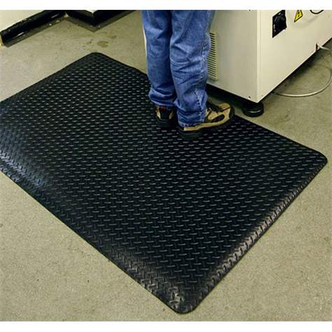 Arbeitsplatzmatte Deckplate 0,9 x 0,6 m, Schwarz - COBA Europe GmbH