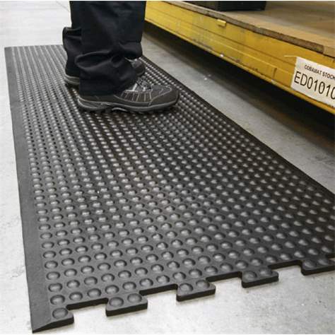 Arbeitsplatzmatte Bublemat 0,9 x 0,6 m, Schwarz mit gelbem Rand - Mittelstück - COBA Europe GmbH - Bild7