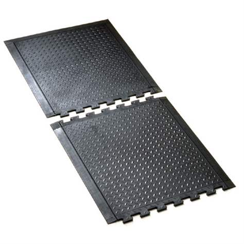 Arbeitsplatzmatte Comfort-Lok 0,8 x 0,7 m, Schwarz - Endstück - COBA Europe GmbH