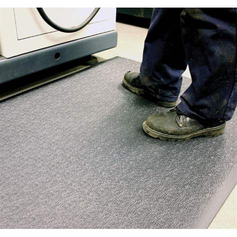 Industrie-Arbeitsplatzmatte Orthomat, Meterware 0,9 x lm, Schwarz, Kieselstein-Optik - COBA Europe GmbH - Bild2