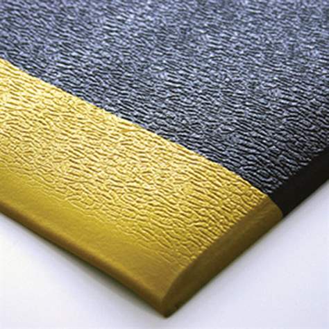 Industrie-Arbeitsplatzmatte Orthomat, Meterware 0,9 x lm, Schwarz mit gelbem Rand, Kieselstein-Optik - COBA Europe GmbH - Bild3