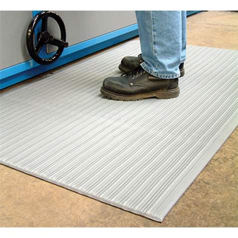 Industrie-Arbeitsplatzmatte Orthomat, Meterware 0,9 x lm, Grau, gerippte Oberfläche - COBA Europe GmbH - Bild3