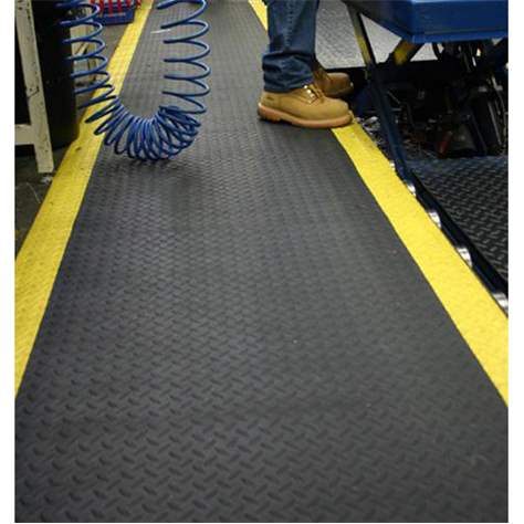 Industrie-Arbeitsplatzmatte Deckplate Safety, Laufender Meter 0,9 x lm, Schwarz mit gelbem Rand - COBA Europe GmbH - Bild4