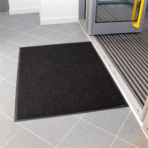 Schmutzfangmatte Toughrib für Innenbereiche, Schwarz, 1,2 x 0,8 m - COBA Europe GmbH